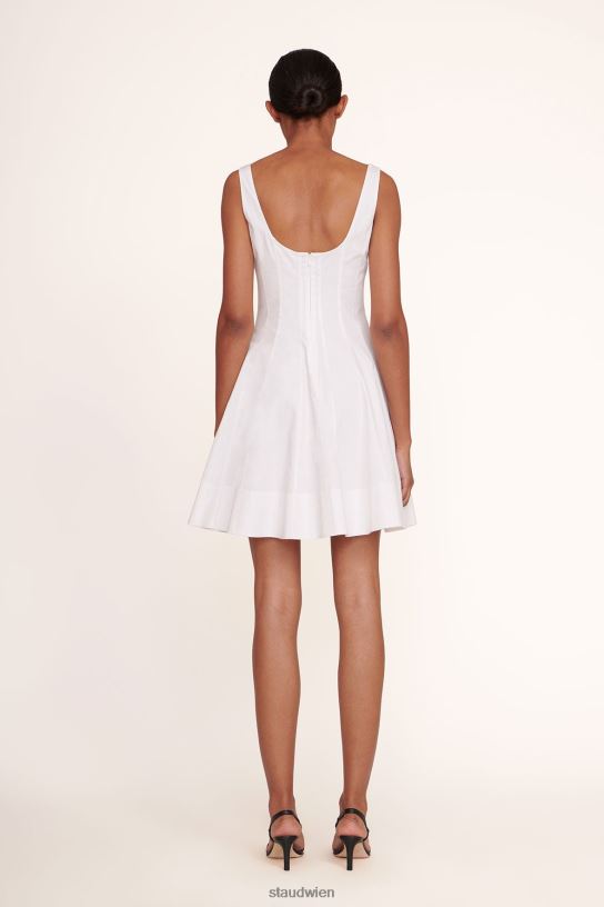 Frauen Mini-Wellen-Kleid Weiss 466Z93 STAUD Kleidung