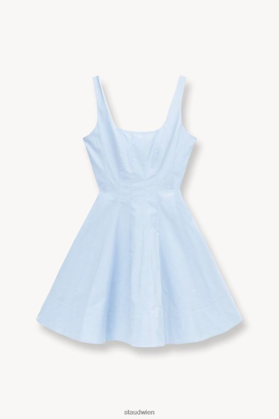 Frauen Mini-Wellen-Kleid französisches Blau 466Z94 STAUD Kleidung