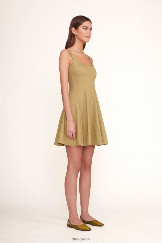 Frauen Mini-Wellen-Kleid khaki 466Z89 STAUD Kleidung