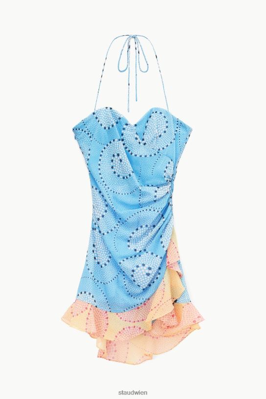 Frauen Naveah-Kleid flacher Sonnenstrahl-Whirlpool 466Z223 STAUD Kleidung