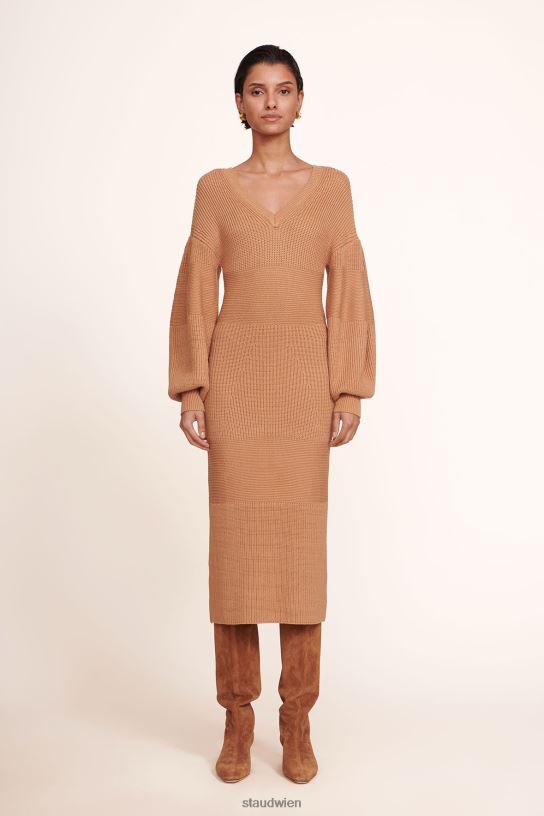 Frauen Nelkenkleid Kamel 466Z301 STAUD Kleidung