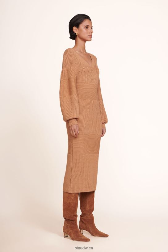 Frauen Nelkenkleid Kamel 466Z301 STAUD Kleidung