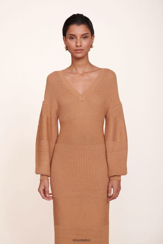Frauen Nelkenkleid Kamel 466Z301 STAUD Kleidung