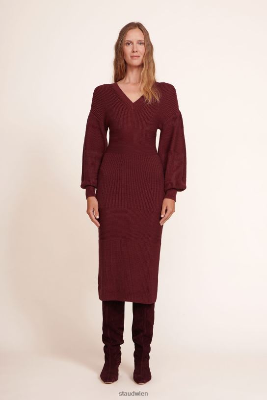 Frauen Nelkenkleid Merlot 466Z303 STAUD Kleidung