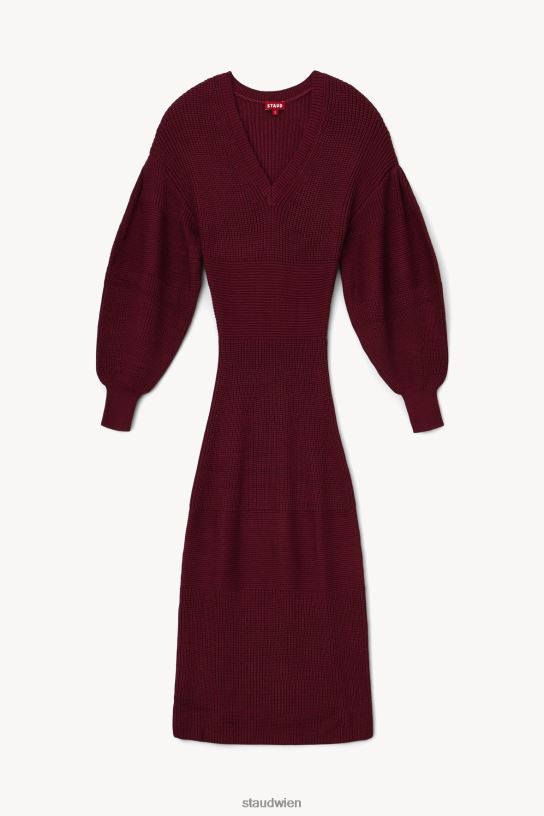 Frauen Nelkenkleid Merlot 466Z303 STAUD Kleidung