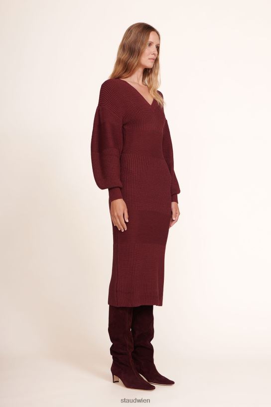 Frauen Nelkenkleid Merlot 466Z303 STAUD Kleidung