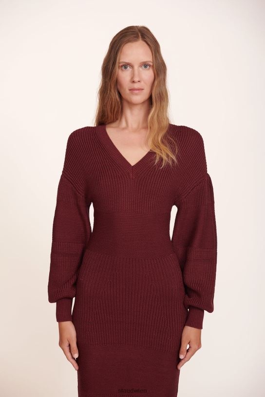 Frauen Nelkenkleid Merlot 466Z303 STAUD Kleidung