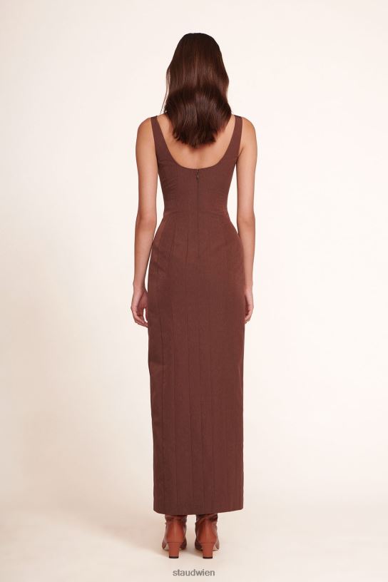 Frauen Porträtkleid Schokolade 466Z291 STAUD Kleidung
