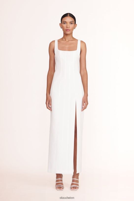 Frauen Porträtkleid Weiss 466Z307 STAUD Kleidung