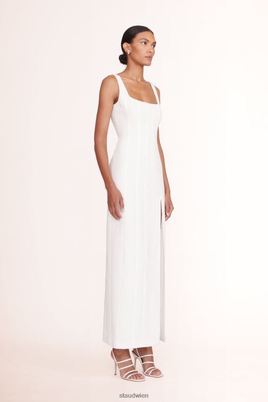 Frauen Porträtkleid Weiss 466Z307 STAUD Kleidung