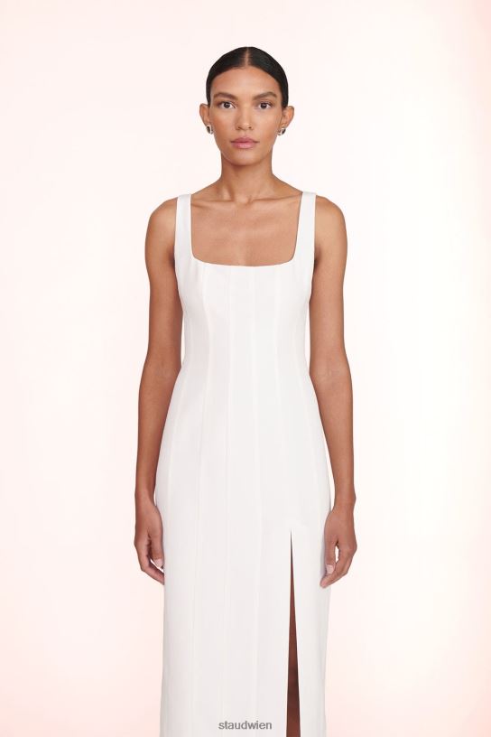 Frauen Porträtkleid Weiss 466Z307 STAUD Kleidung