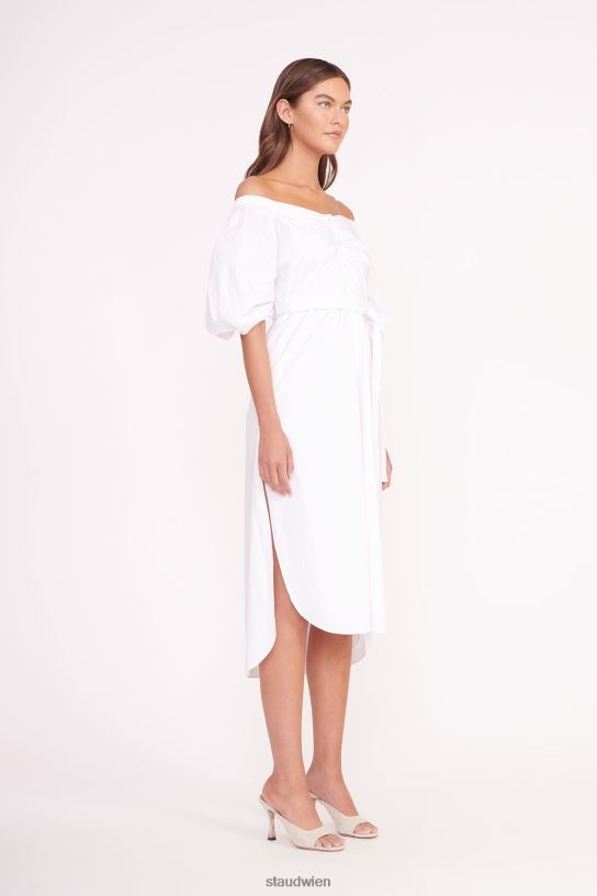 Frauen Reese-Kleid Weiss 466Z110 STAUD Kleidung