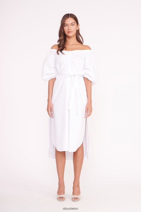 Frauen Reese-Kleid Weiss 466Z110 STAUD Kleidung