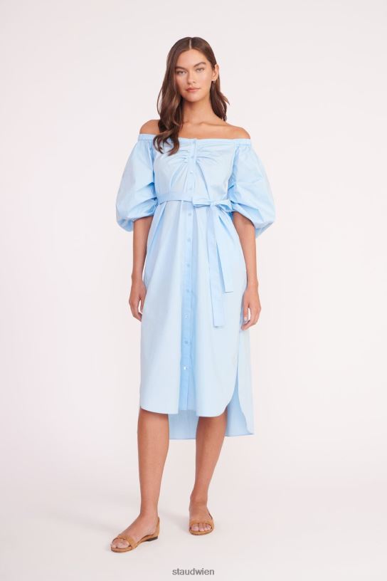 Frauen Reese-Kleid französisches Blau 466Z107 STAUD Kleidung