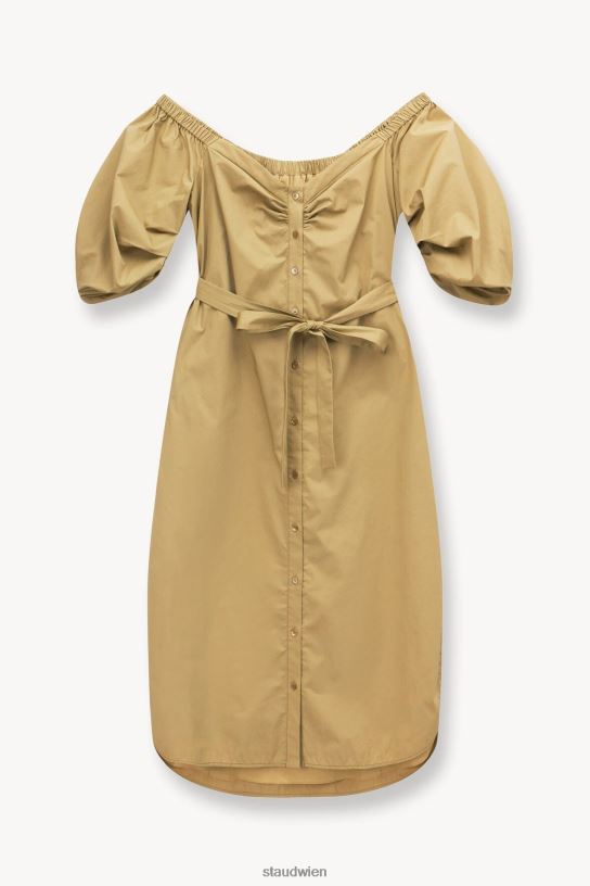 Frauen Reese-Kleid khaki 466Z109 STAUD Kleidung