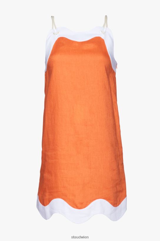 Frauen Renata-Kleid Mandarine weiß 466Z187 STAUD Kleidung