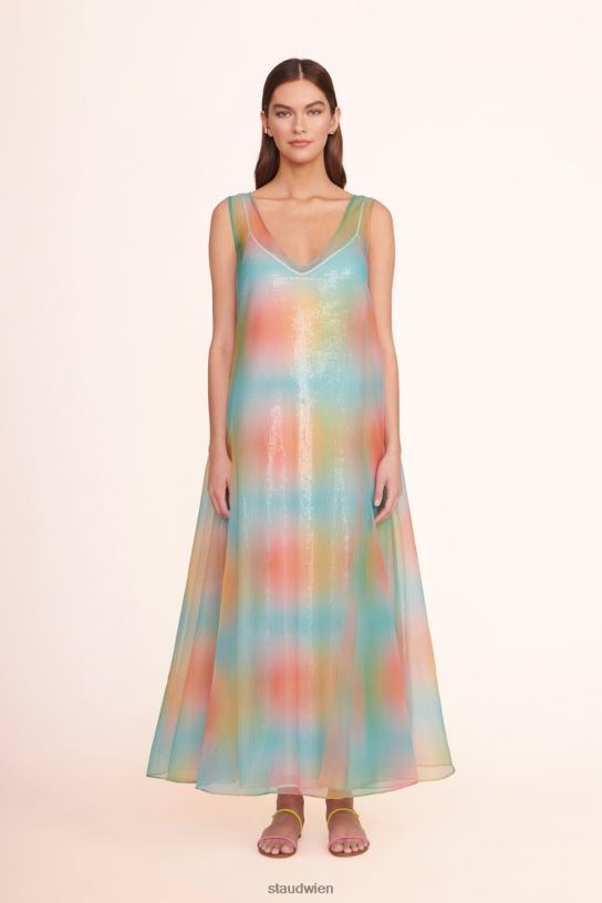 Frauen Samantha-Kleid Multi-Aura 466Z227 STAUD Kleidung