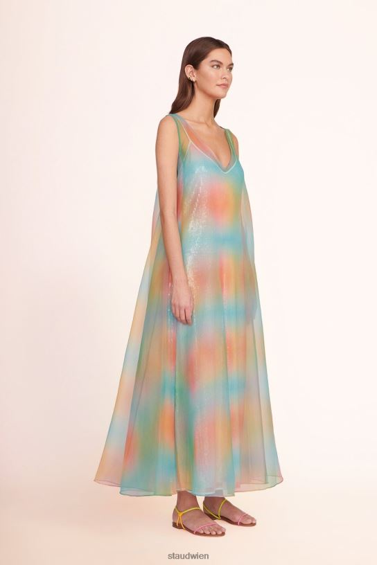 Frauen Samantha-Kleid Multi-Aura 466Z227 STAUD Kleidung