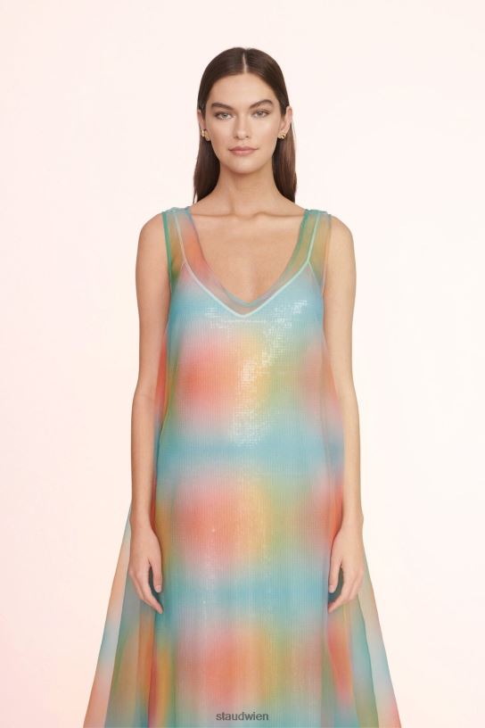 Frauen Samantha-Kleid Multi-Aura 466Z227 STAUD Kleidung