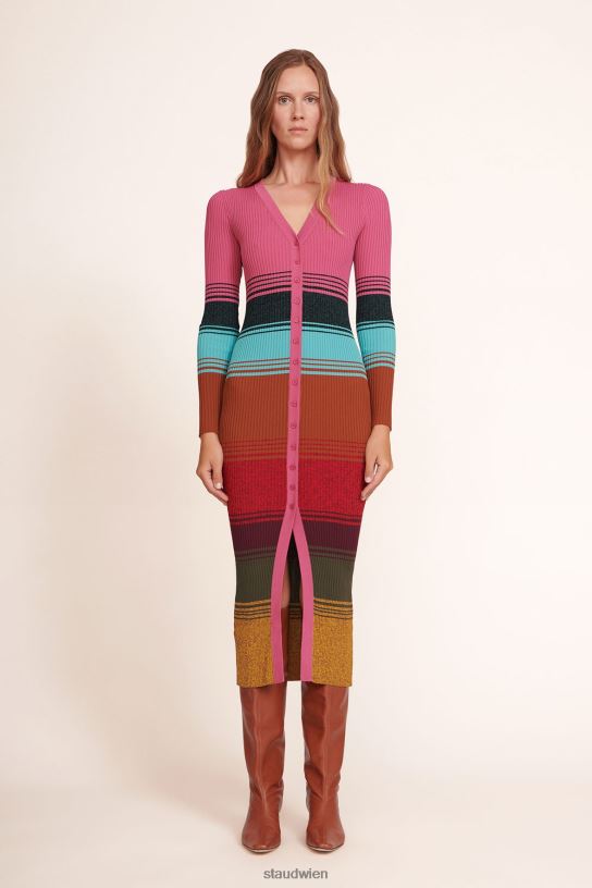 Frauen Shoko-Pullover Mosaikstreifen 466Z121 STAUD Kleidung
