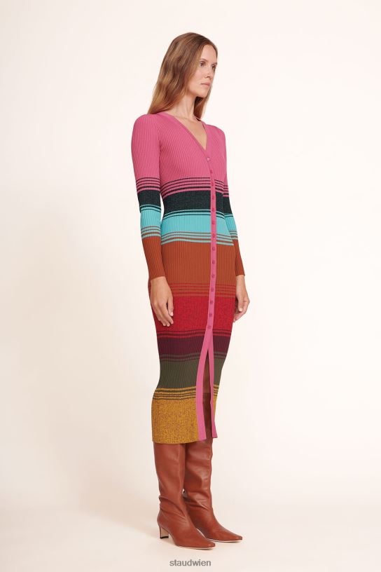 Frauen Shoko-Pullover Mosaikstreifen 466Z121 STAUD Kleidung