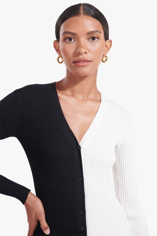 Frauen Shoko-Pullover Schwarz-Weiss 466Z138 STAUD Kleidung