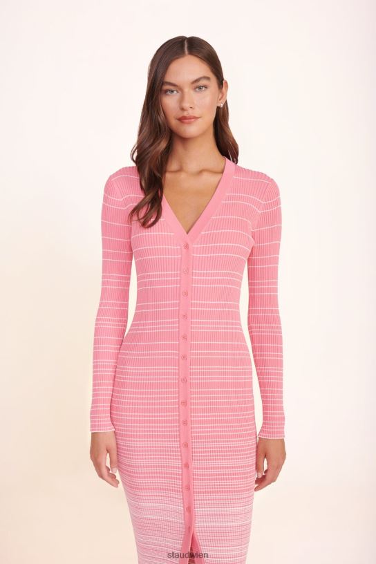 Frauen Shoko-Pullover korallenrosa weiß 466Z117 STAUD Kleidung