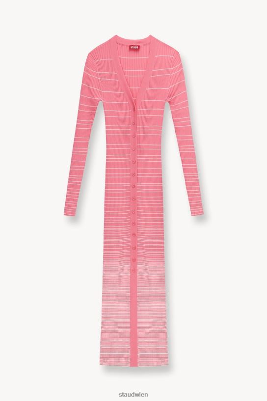 Frauen Shoko-Pullover korallenrosa weiß 466Z117 STAUD Kleidung