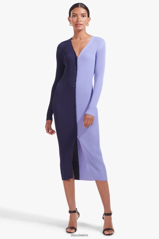 Frauen Shoko-Pullover marineblaues Immergrün 466Z606 STAUD Kleidung