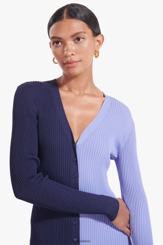 Frauen Shoko-Pullover marineblaues Immergrün 466Z606 STAUD Kleidung
