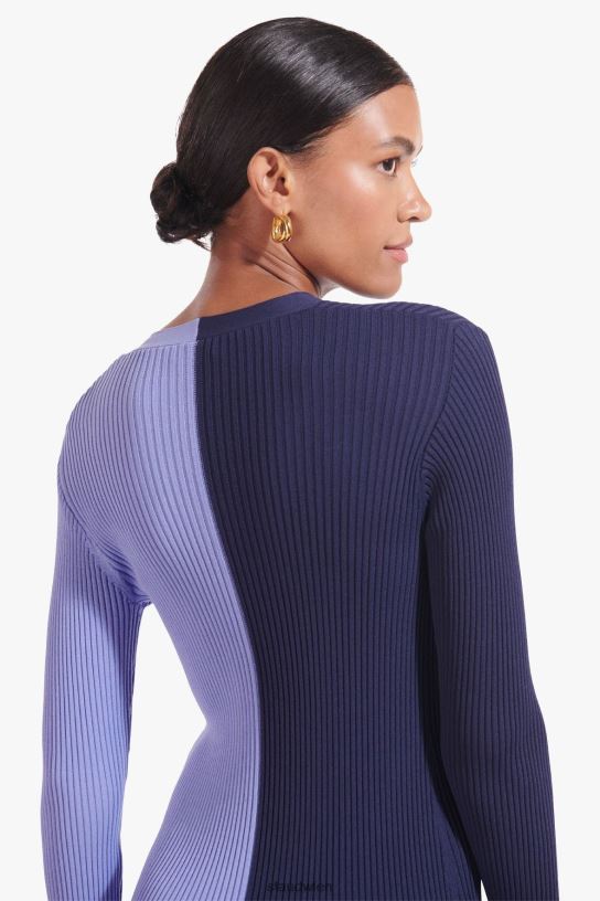 Frauen Shoko-Pullover marineblaues Immergrün 466Z606 STAUD Kleidung