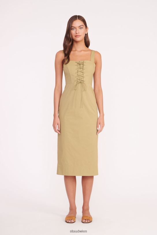 Frauen Sutton-Kleid khaki 466Z159 STAUD Kleidung