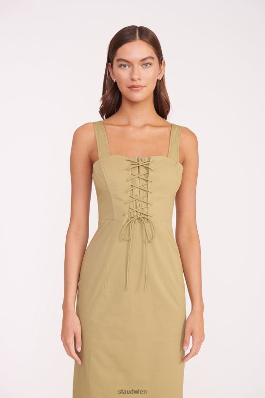 Frauen Sutton-Kleid khaki 466Z159 STAUD Kleidung