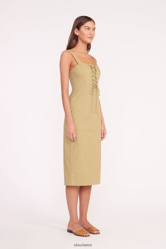 Frauen Sutton-Kleid khaki 466Z159 STAUD Kleidung