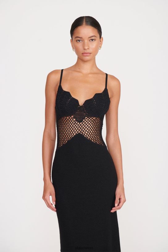 Frauen Tara-Kleid Schwarz 466Z27 STAUD Kleidung