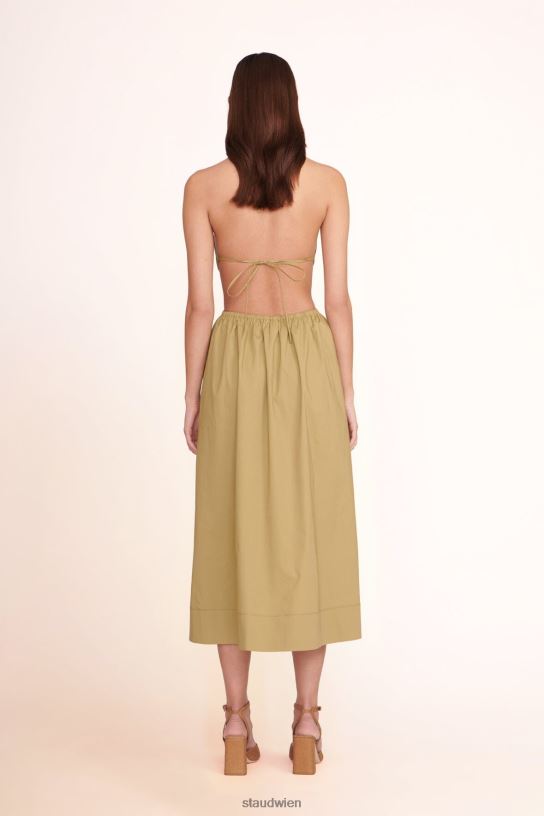 Frauen Vanessa-Kleid khaki 466Z220 STAUD Kleidung