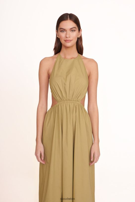 Frauen Vanessa-Kleid khaki 466Z220 STAUD Kleidung