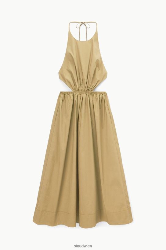 Frauen Vanessa-Kleid khaki 466Z220 STAUD Kleidung