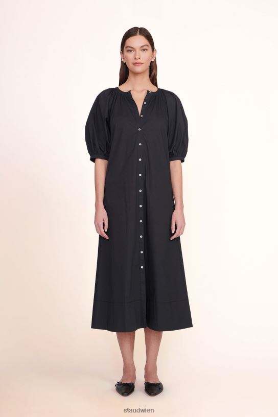 Frauen Vincent-Kleid Schwarz 466Z265 STAUD Kleidung