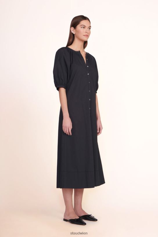 Frauen Vincent-Kleid Schwarz 466Z265 STAUD Kleidung