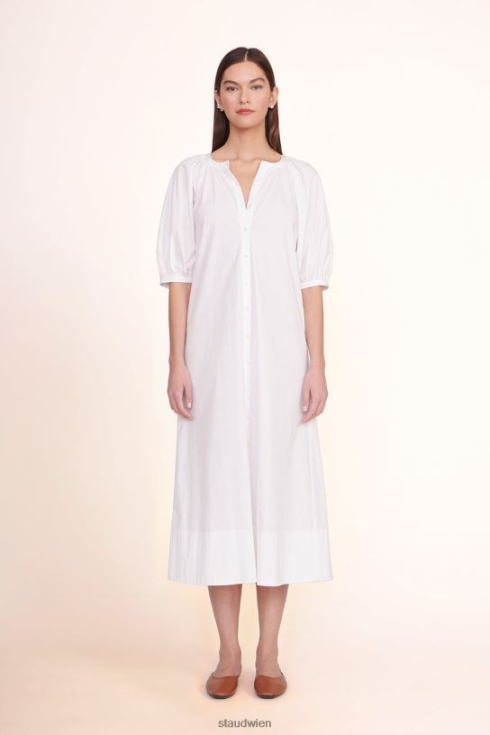 Frauen Vincent-Kleid Weiss 466Z267 STAUD Kleidung
