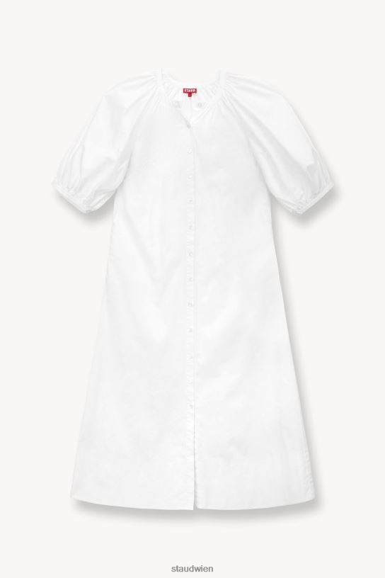Frauen Vincent-Kleid Weiss 466Z267 STAUD Kleidung