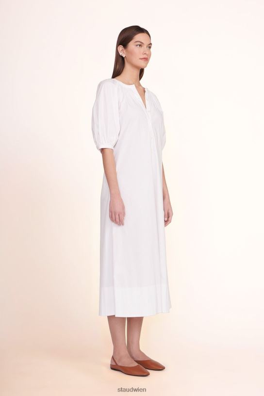 Frauen Vincent-Kleid Weiss 466Z267 STAUD Kleidung