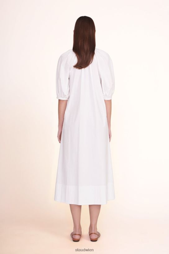 Frauen Vincent-Kleid Weiss 466Z267 STAUD Kleidung