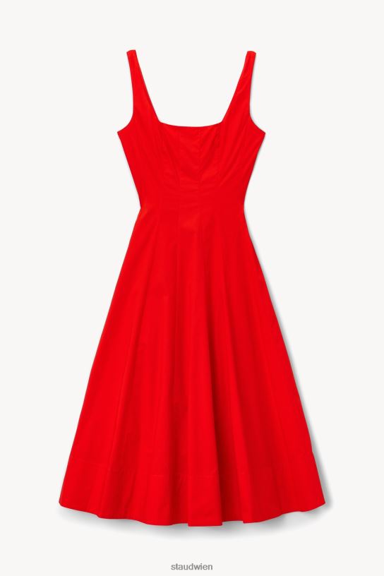 Frauen Wells-Kleid Feuer 466Z50 STAUD Kleidung