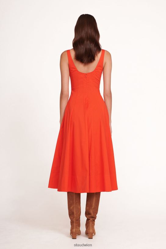 Frauen Wells-Kleid Feuer 466Z50 STAUD Kleidung