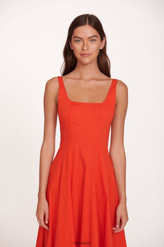 Frauen Wells-Kleid Feuer 466Z50 STAUD Kleidung
