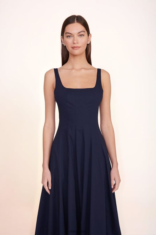Frauen Wells-Kleid Marine 466Z55 STAUD Kleidung