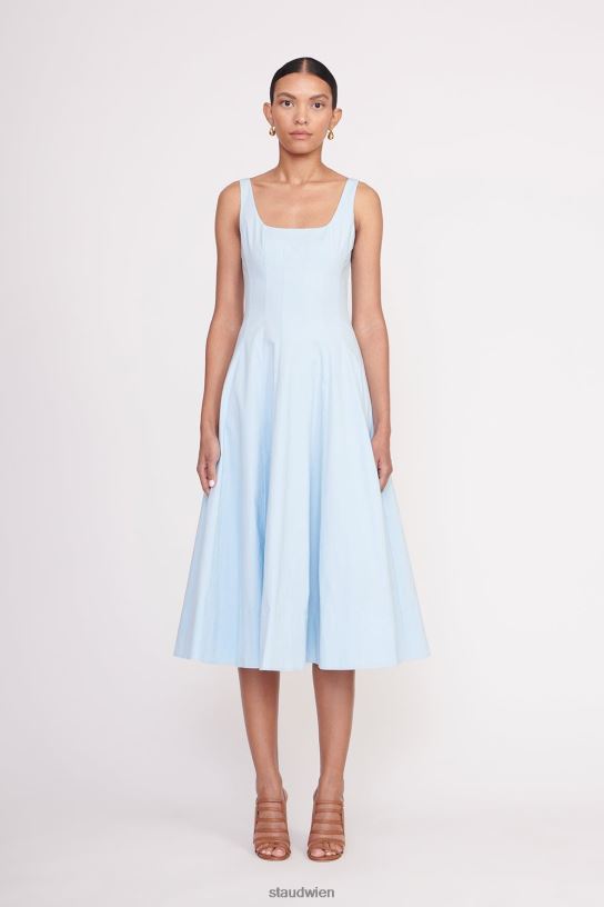 Frauen Wells-Kleid französisches Blau 466Z51 STAUD Kleidung