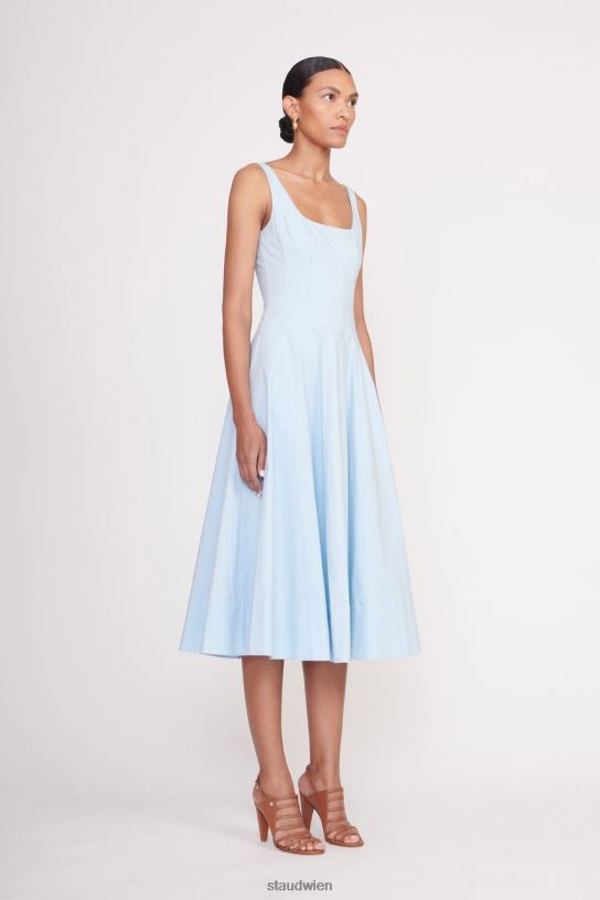 Frauen Wells-Kleid französisches Blau 466Z51 STAUD Kleidung